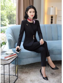 女式短款三?？畚餮b黑色