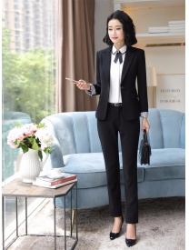 女式一粒扣西裝黑色