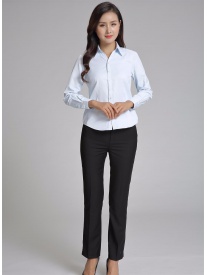 女式長袖V領(lǐng)襯衣