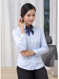 女式長袖V領(lǐng) 藍(lán)色