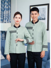 保潔服三杠 淺綠