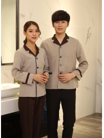 保潔服西裝領(lǐng) 卡其